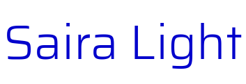 Saira Light 字体